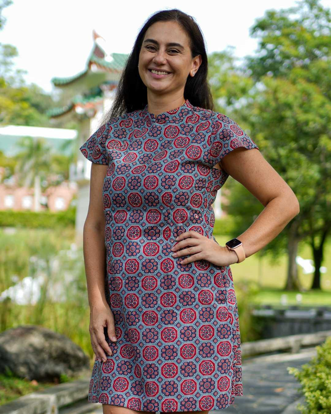 Phoenix Women Cheongsam Dress in Cotton