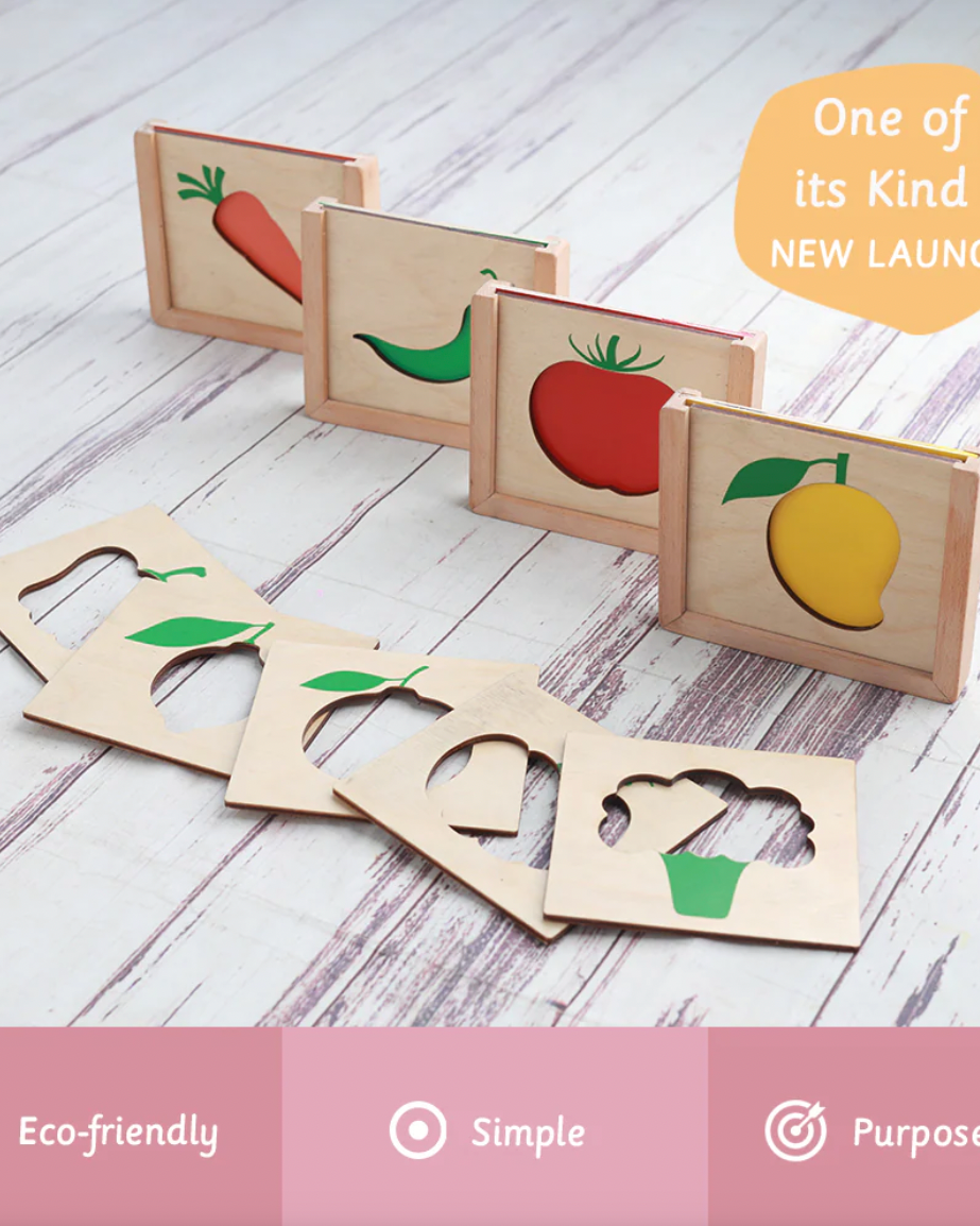 Ariro Colour Sorting Stencil Puzzle - Nimbu Kids