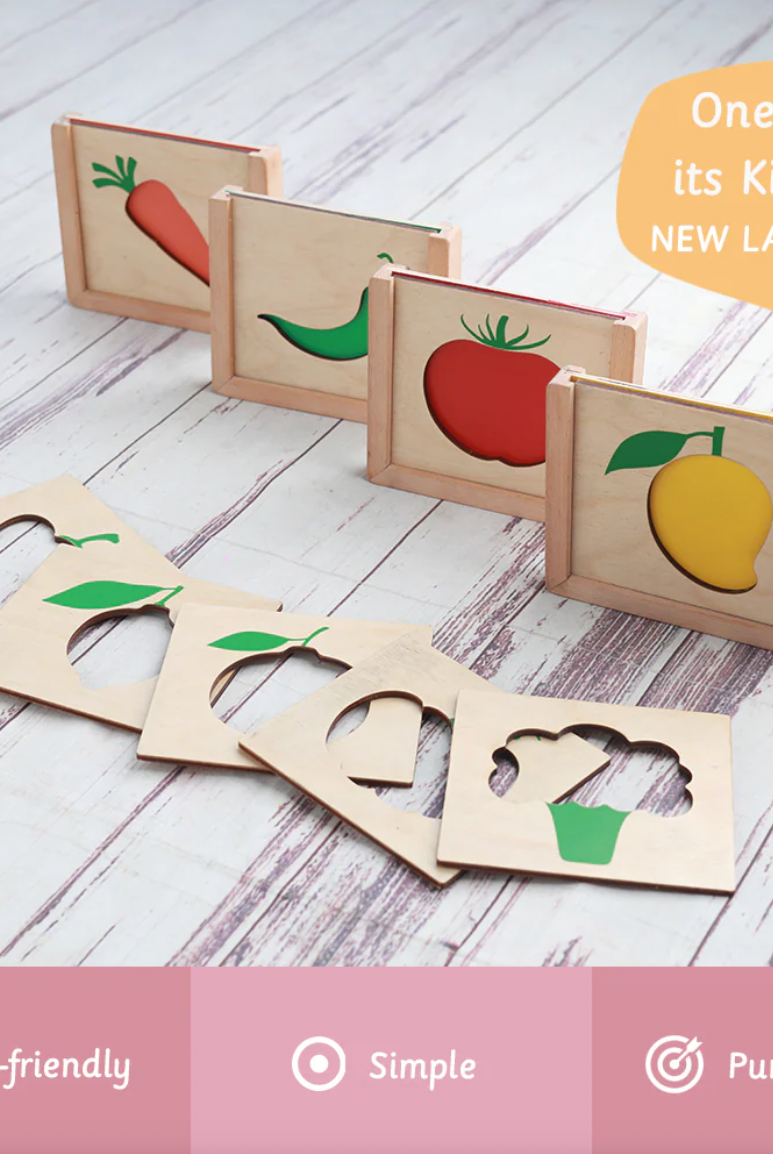 Ariro Colour Sorting Stencil Puzzle - Nimbu Kids