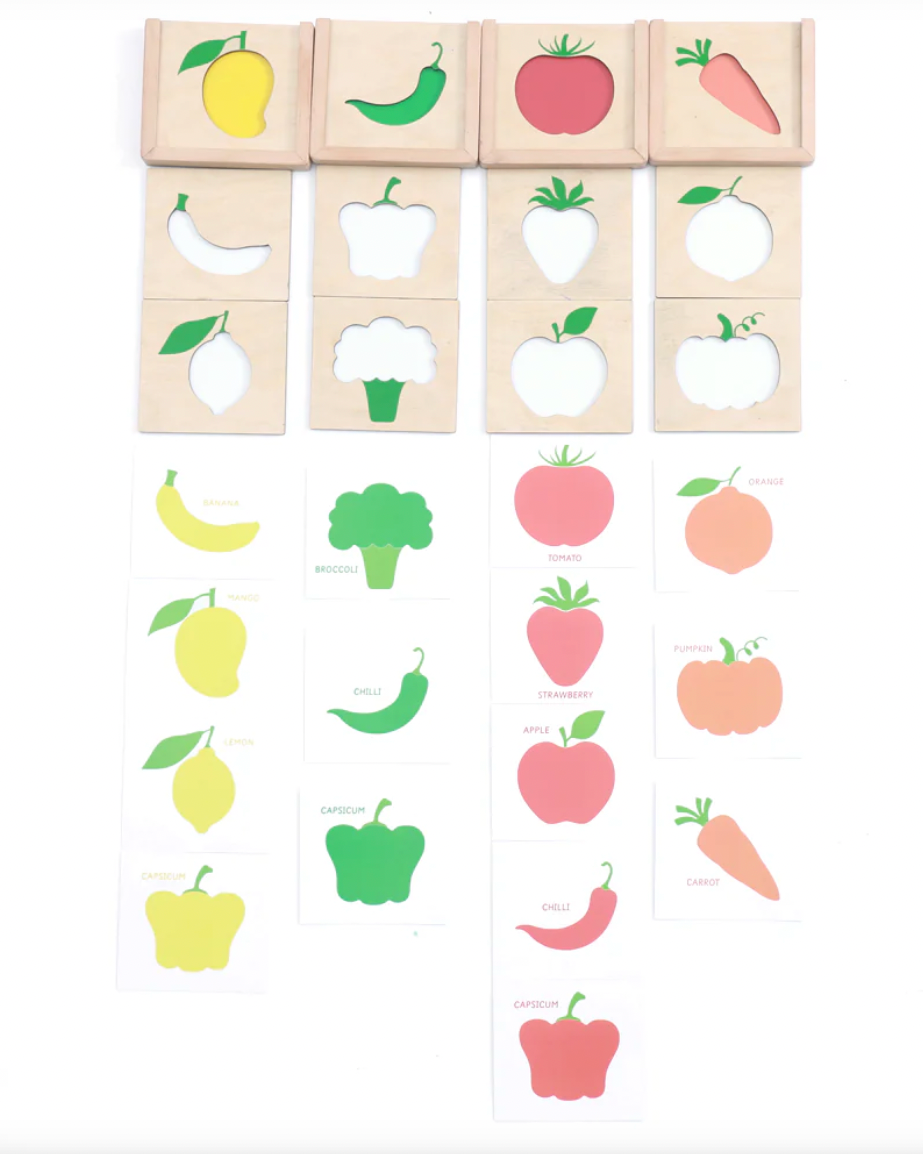 Ariro Colour Sorting Stencil Puzzle - Nimbu Kids