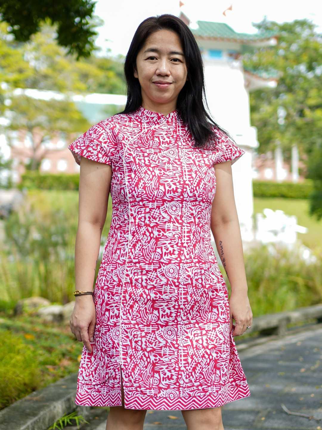 Singapore Red Womens Cheongsam Dress