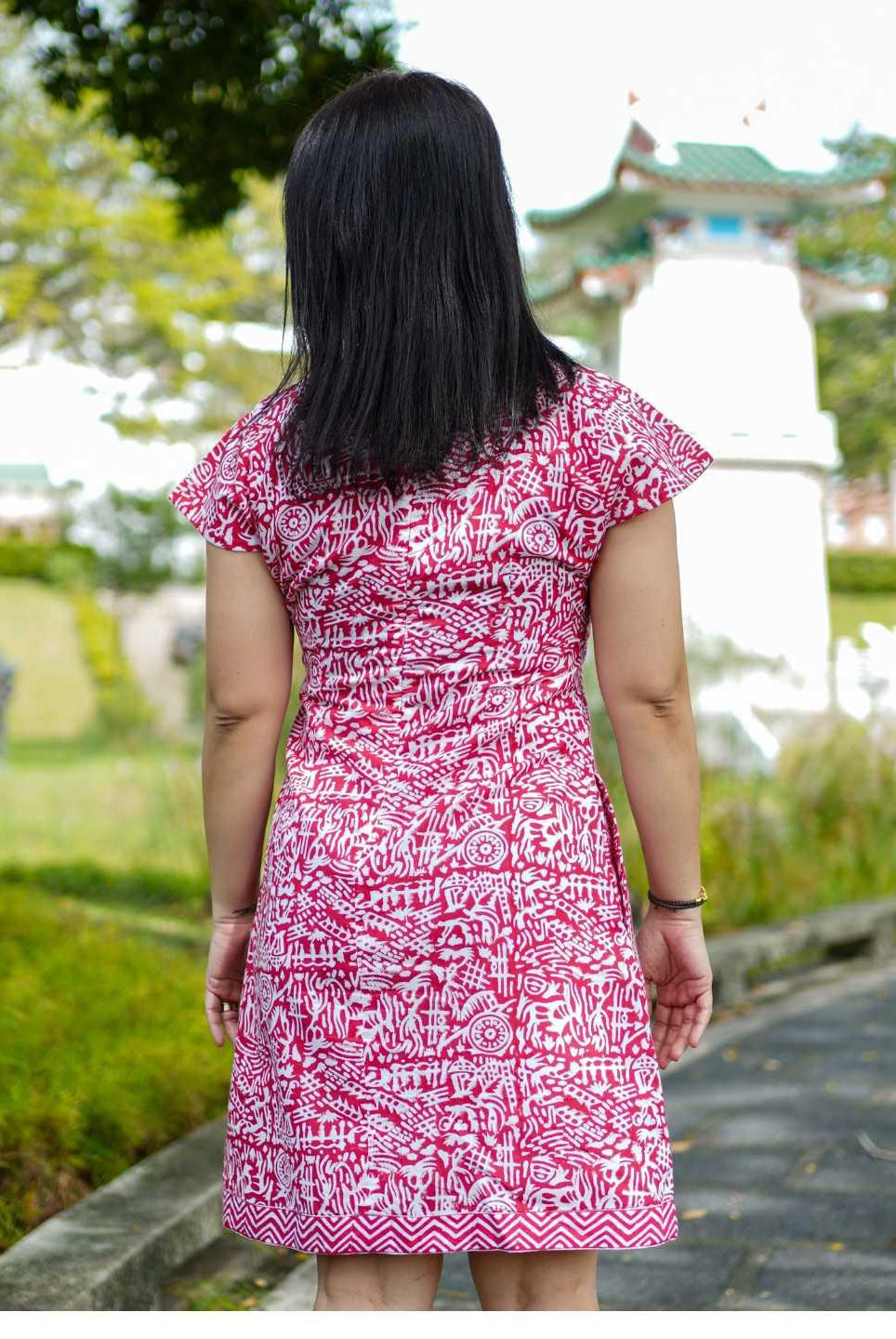 Singapore Red Womens Cheongsam Dress
