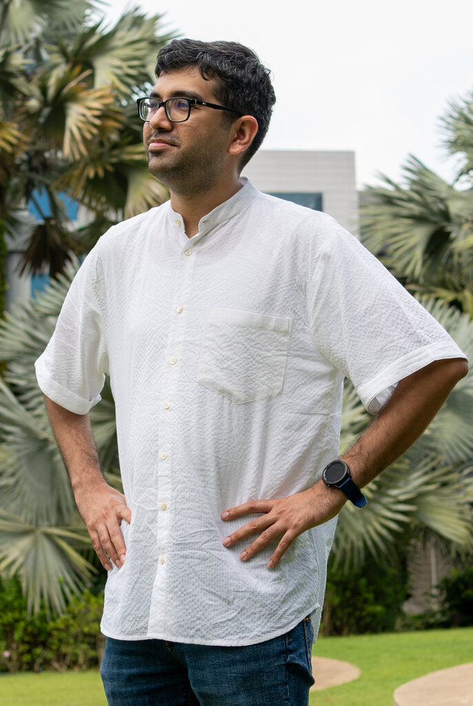 White Katha Unisex Cotton Shirt