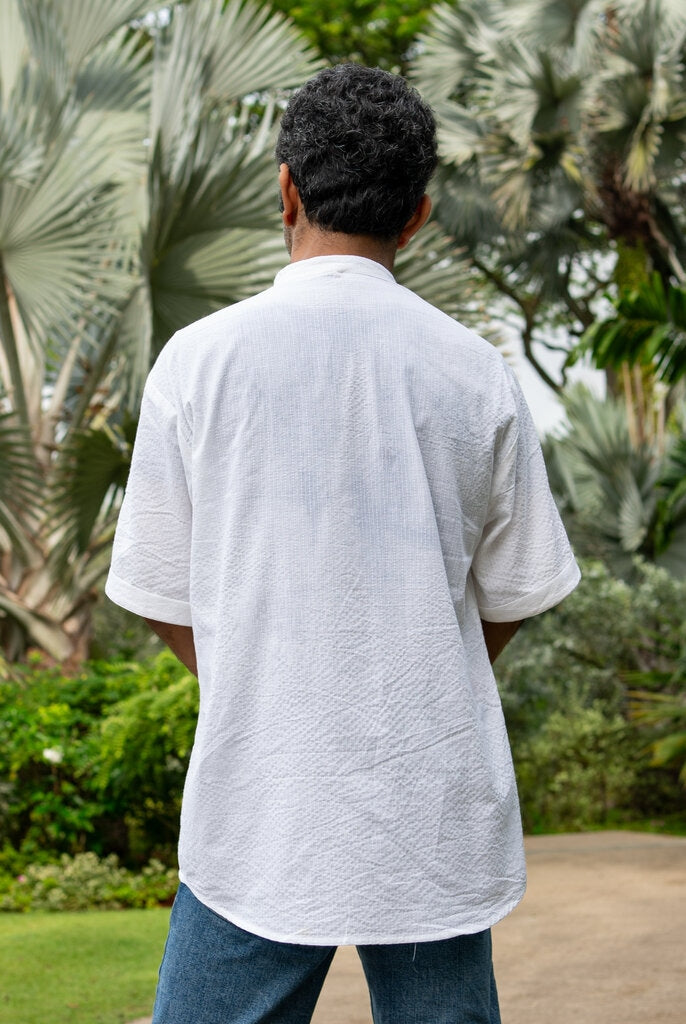 White Katha Unisex Cotton Shirt