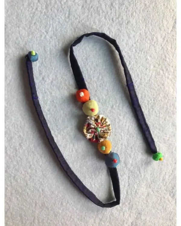 Upcycled Handmade Rakhi - Thread of love Nimbu Kids