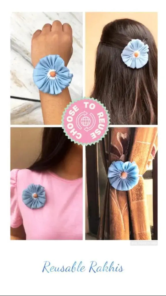 Upcycled Handmade Earthy Rakhi Nimbu Kids