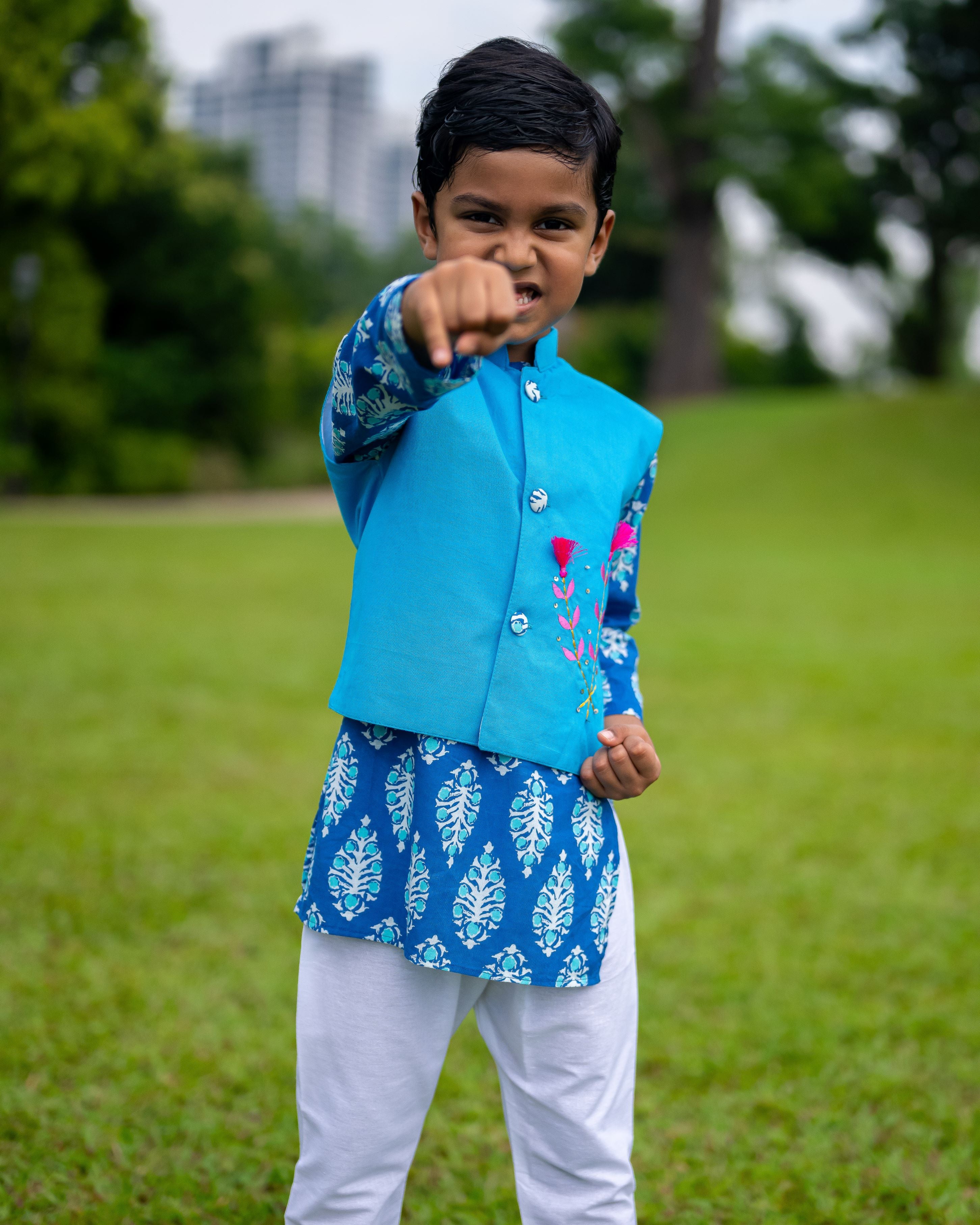 Nimbu Singapore boys ethnic wear kurta pajama set