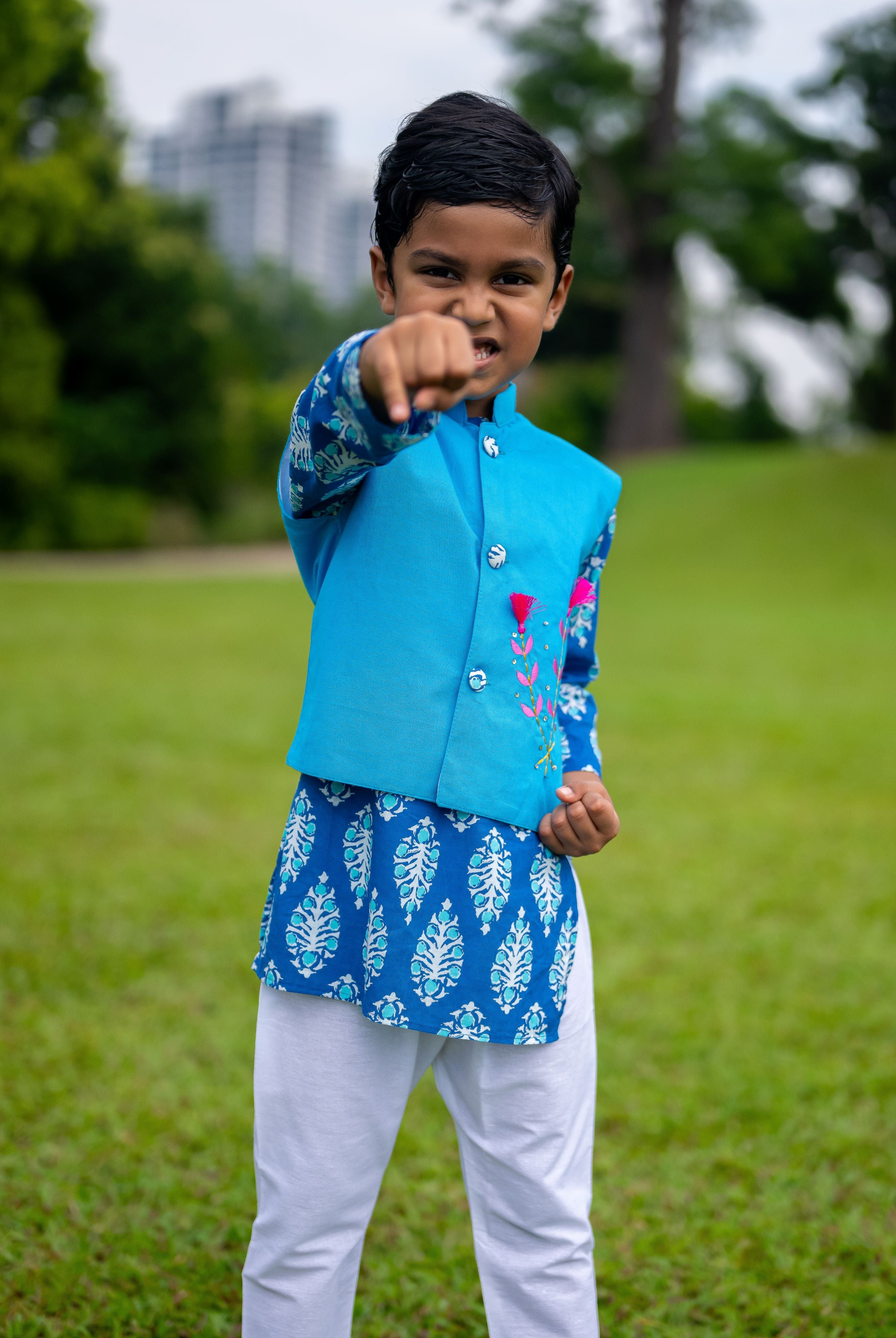 Nimbu Singapore boys ethnic wear kurta pajama set