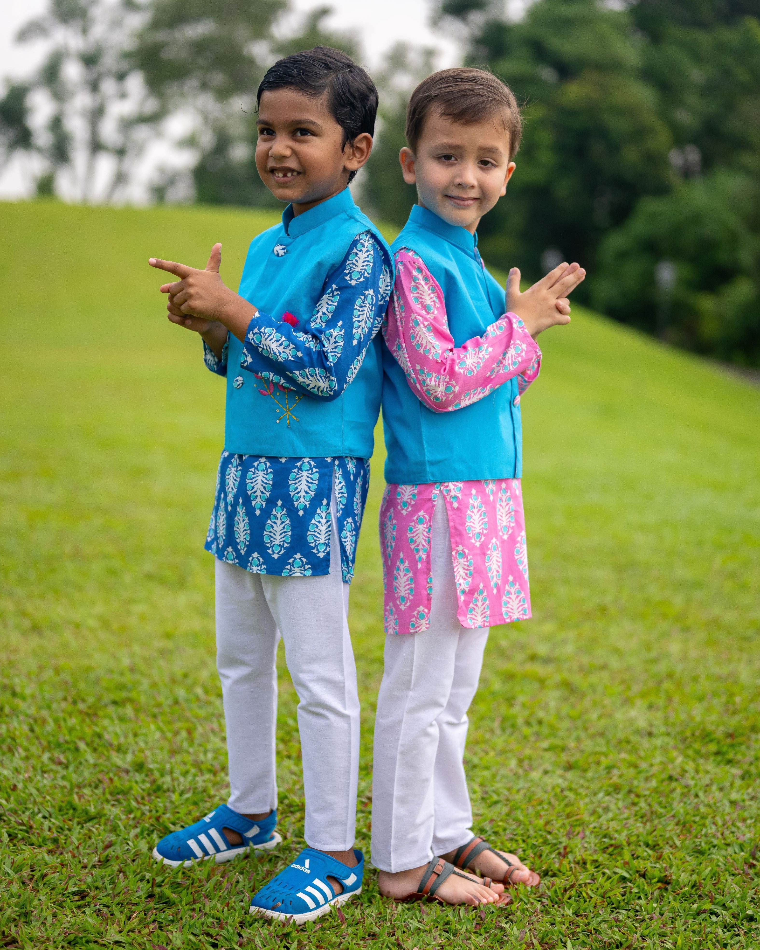 Nimbu Singapore boys ethnic wear kurta pajama set