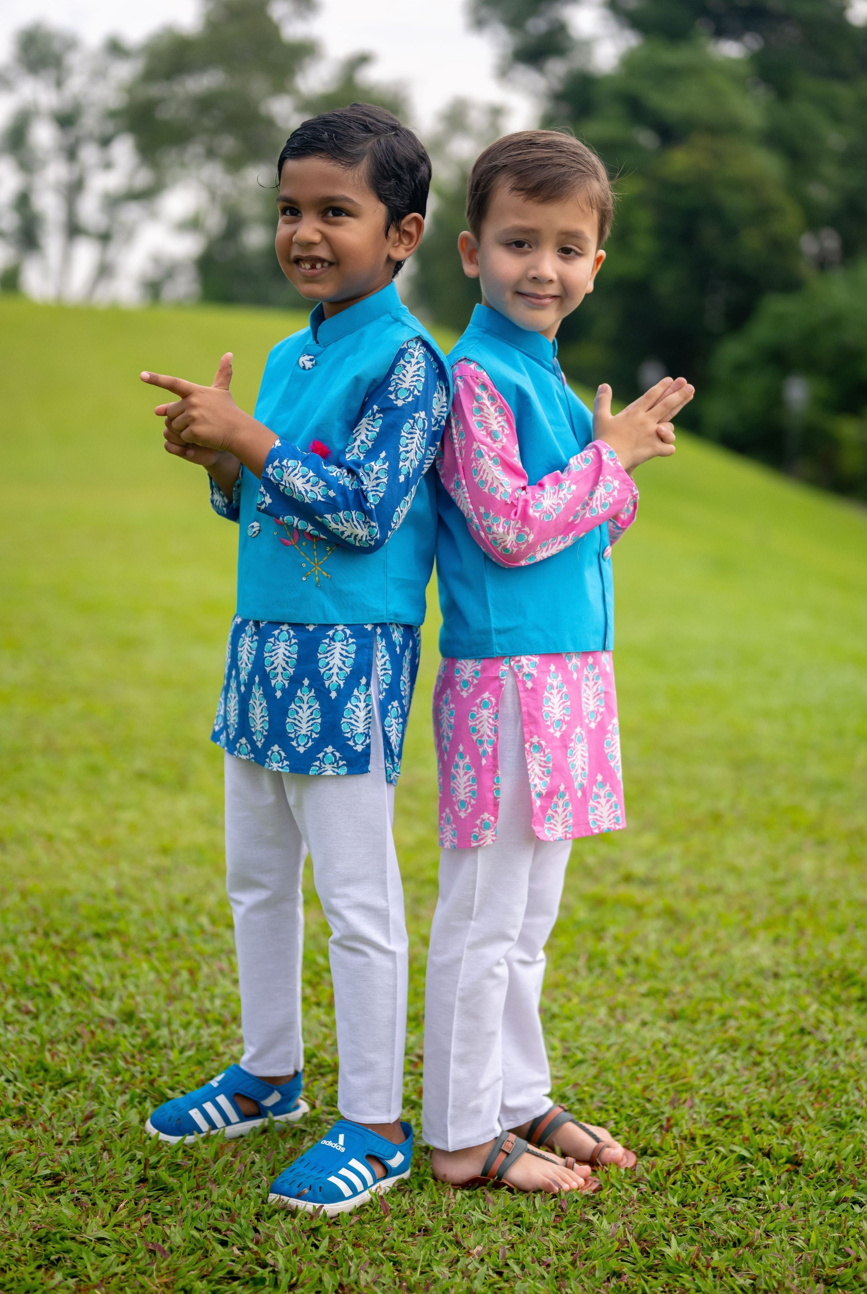Nimbu Singapore boys ethnic wear kurta pajama set