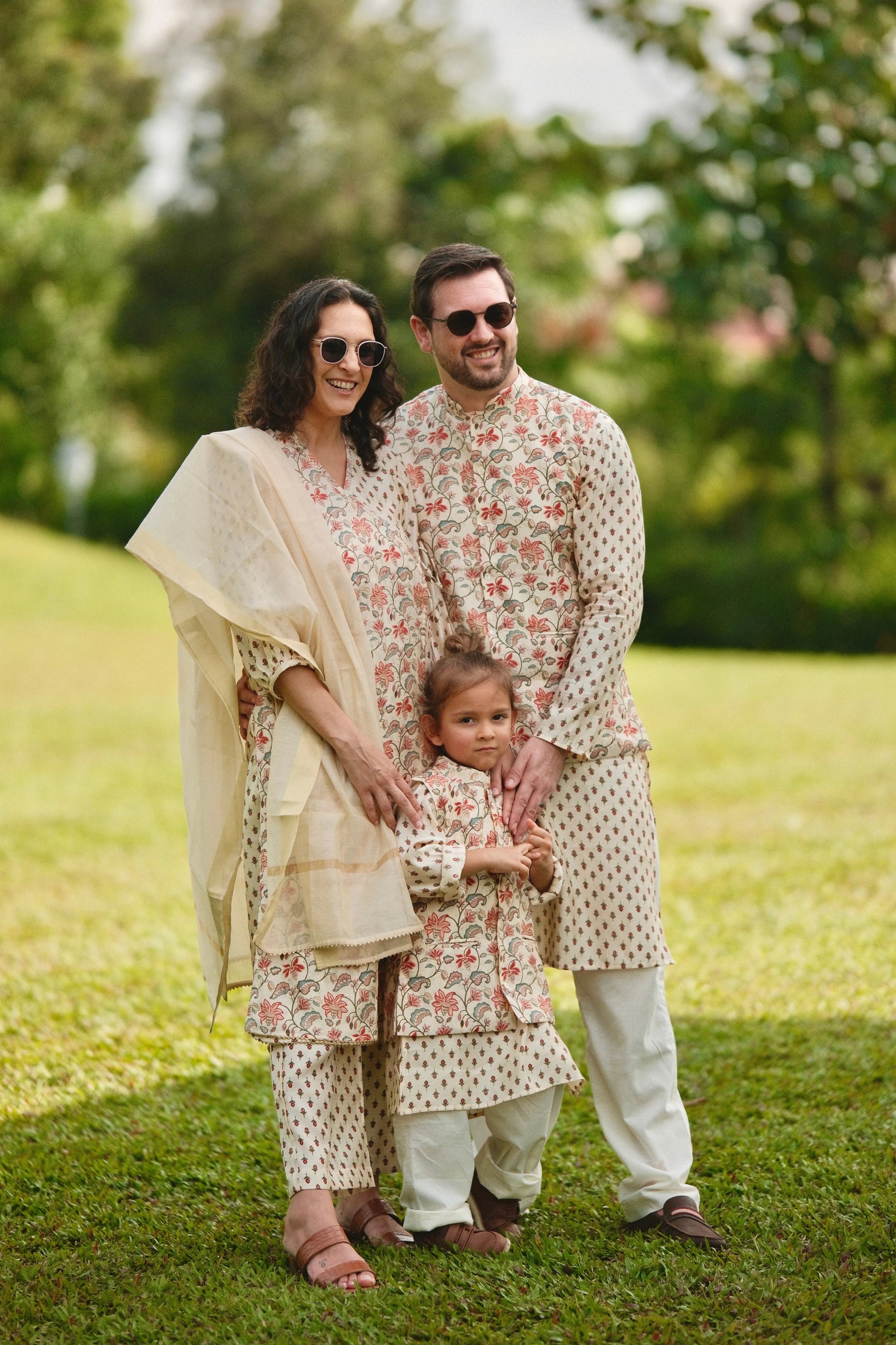 Nia Boys Kurta Pajama Jacket set in Muslin Cotton