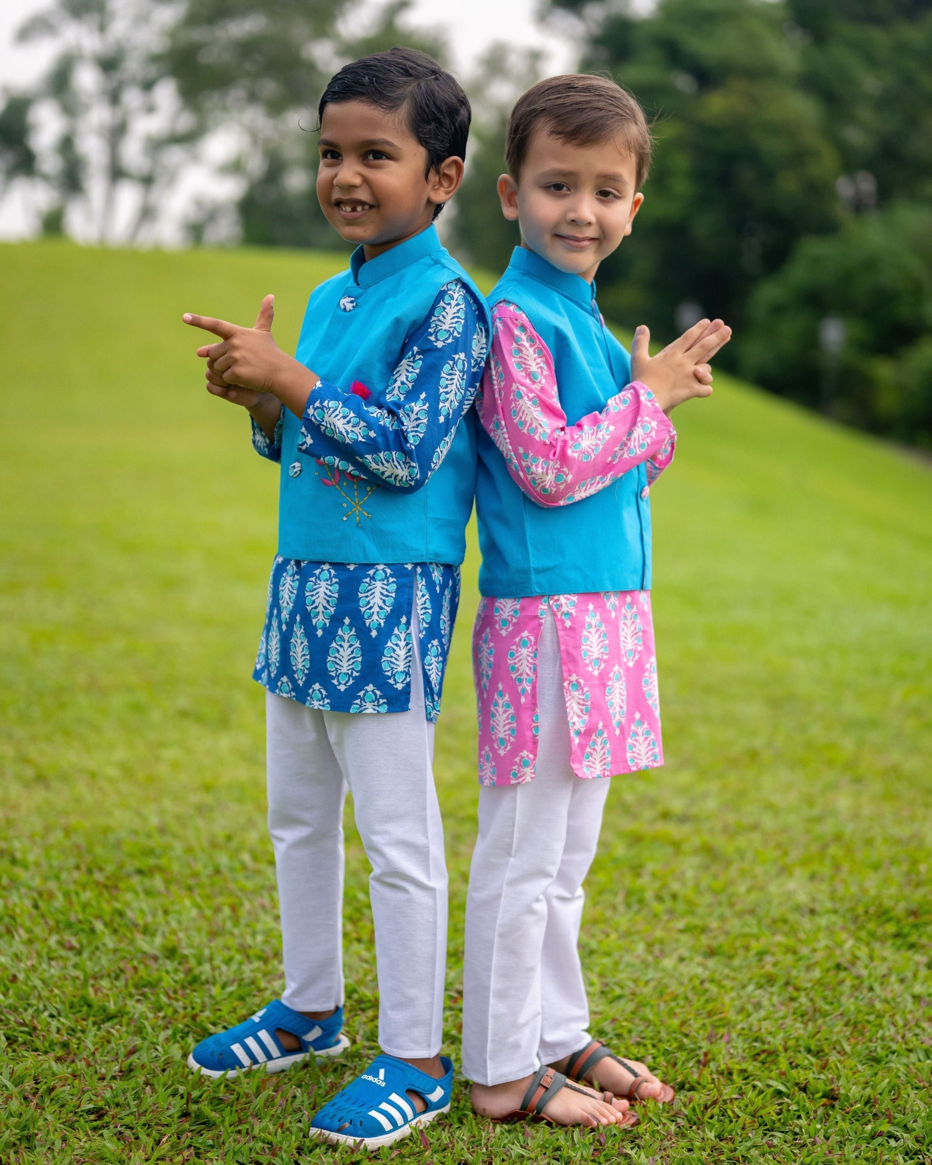 Nimbu Singapore boys ethnic wear kurta pajama set
