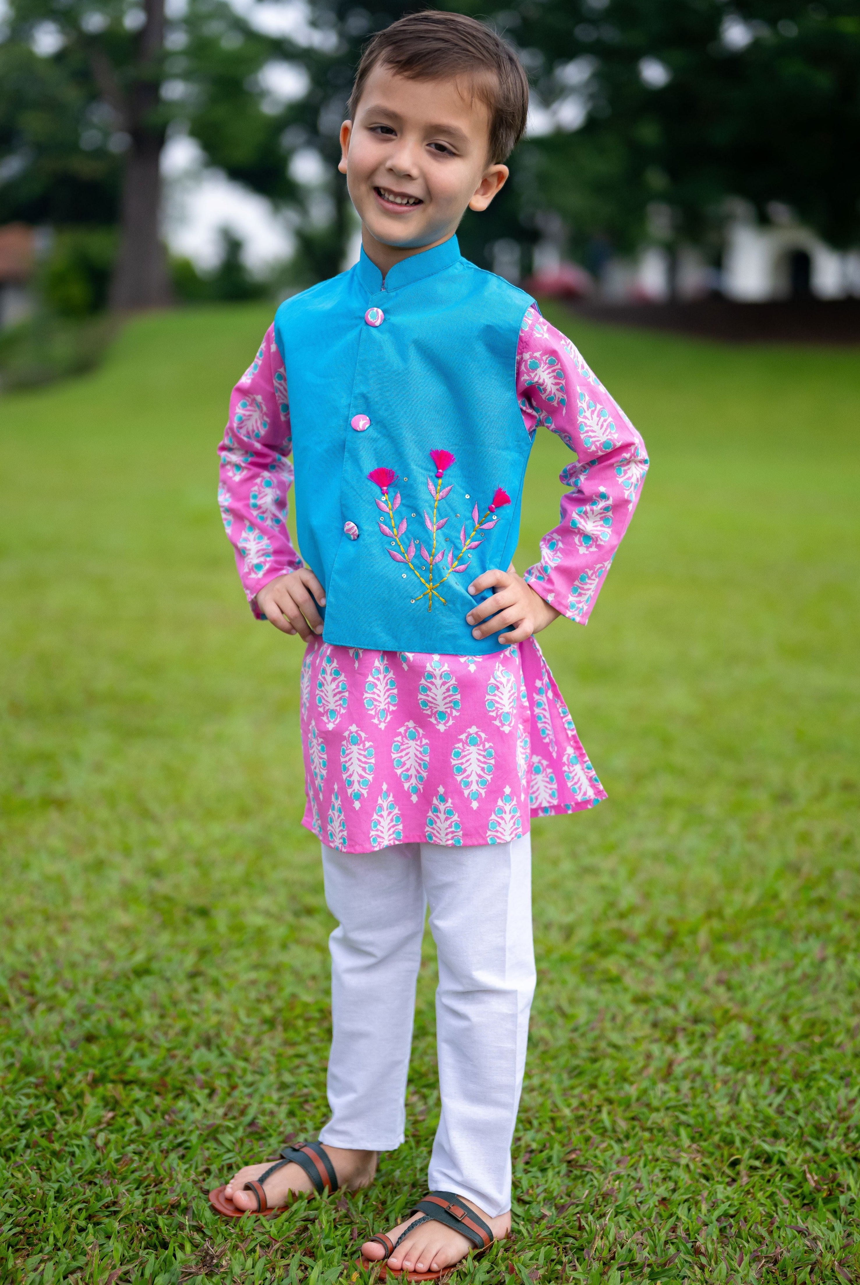 Nimbu Singapore kurta pajama for boys