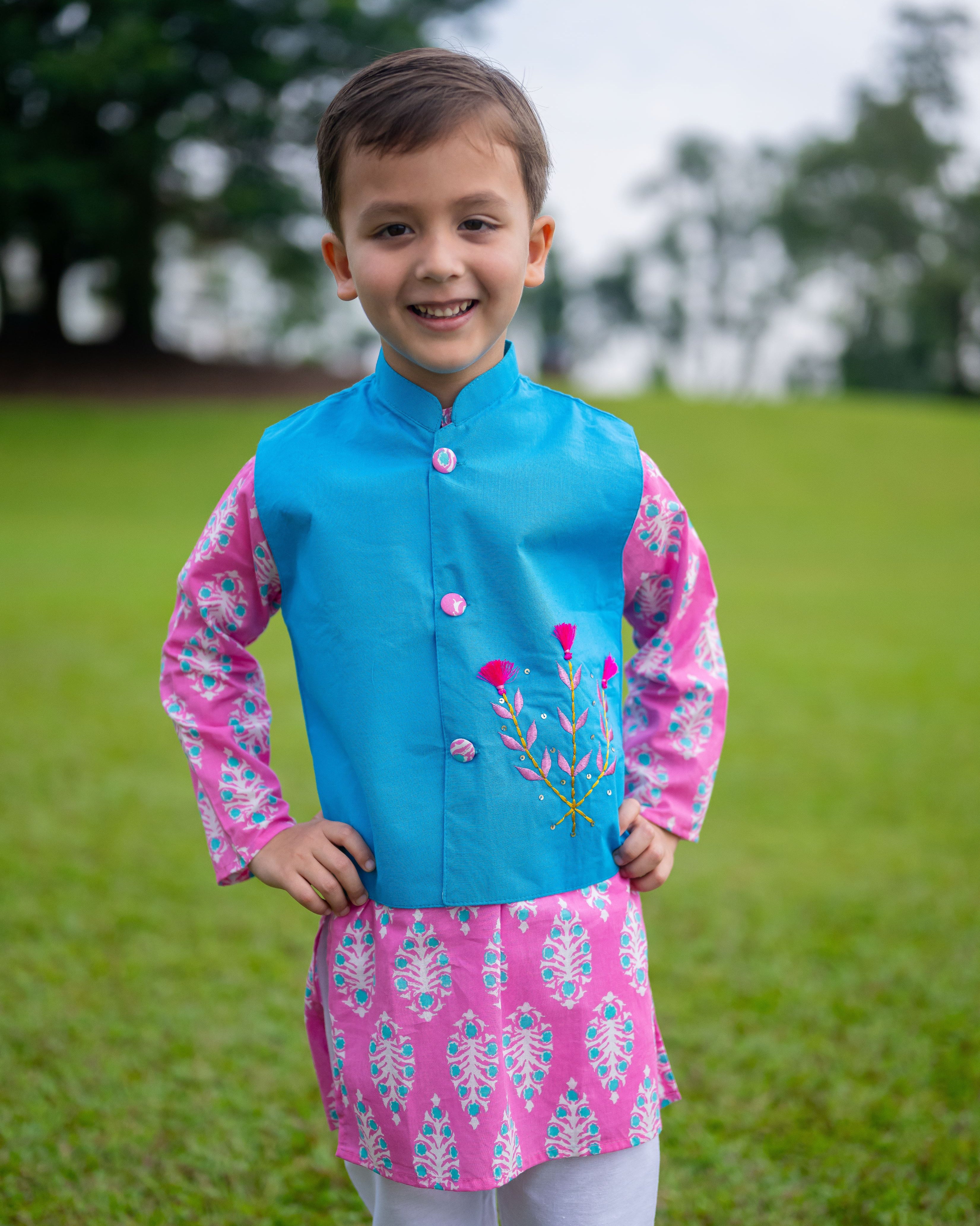 Nimbu Singapore kurta pajama for boys