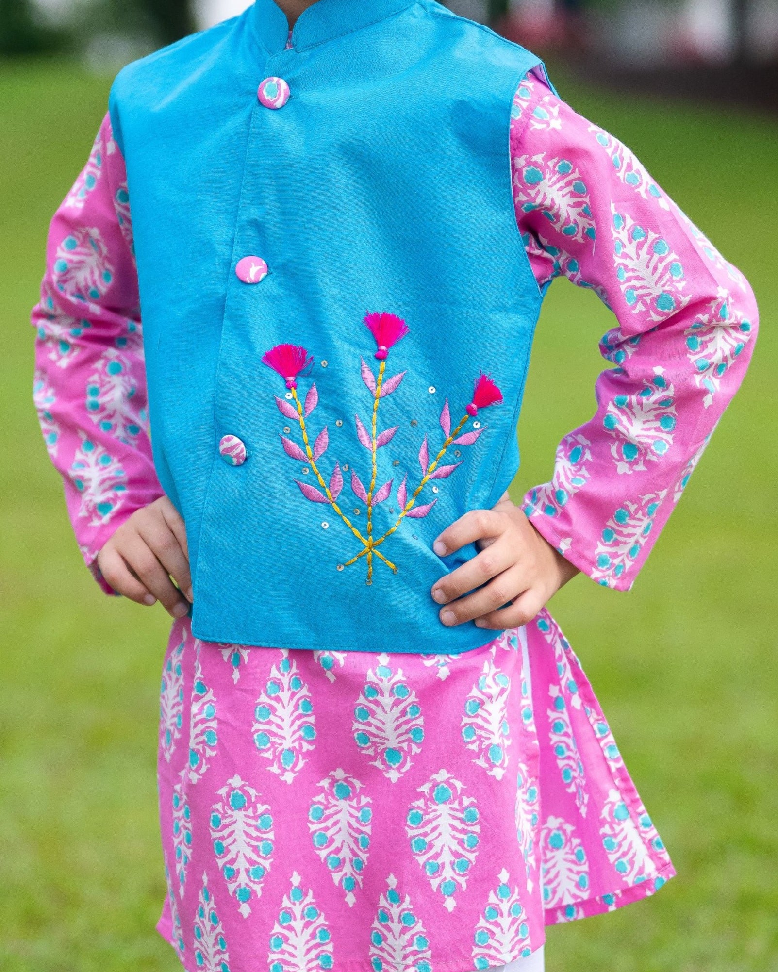 Nimbu Singapore kurta pajama for boys