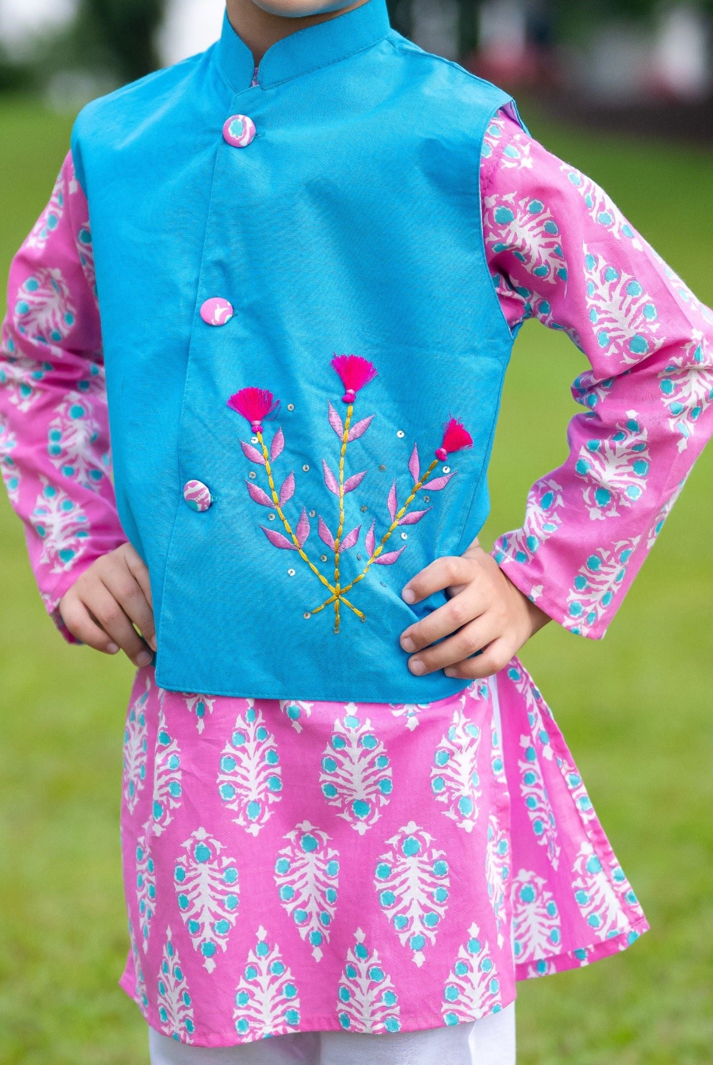 Nimbu Singapore kurta pajama for boys
