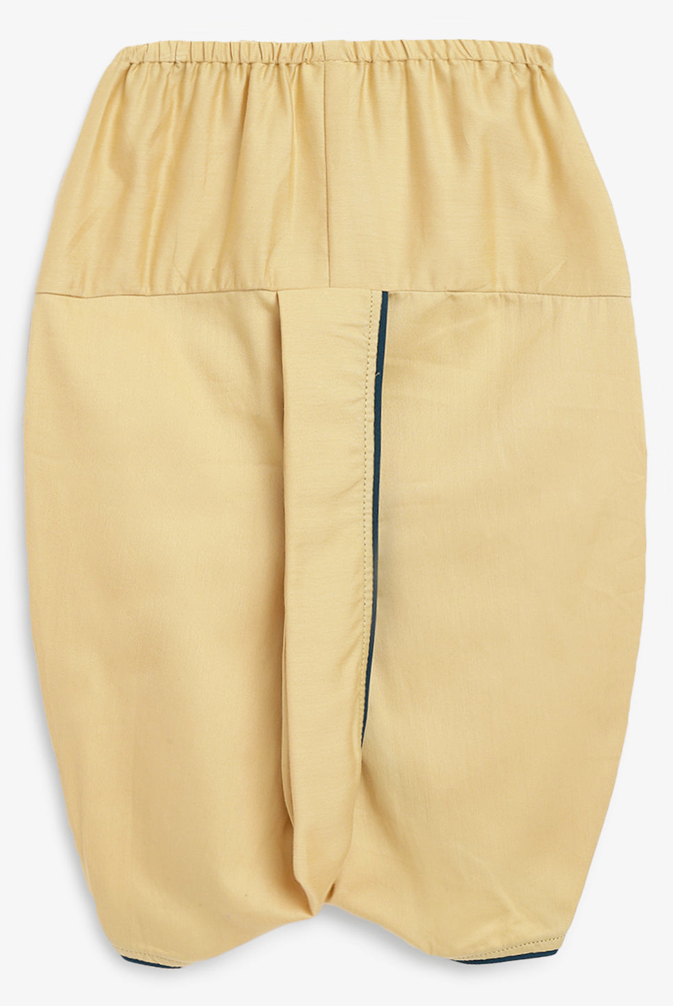 Mehul Cotton Dhoti Kurta in Foil Print in Teal & Gold