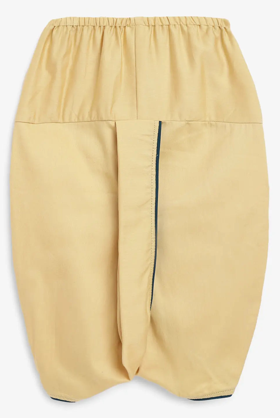 Mehul Cotton Dhoti Kurta in Foil Print in Teal & Gold