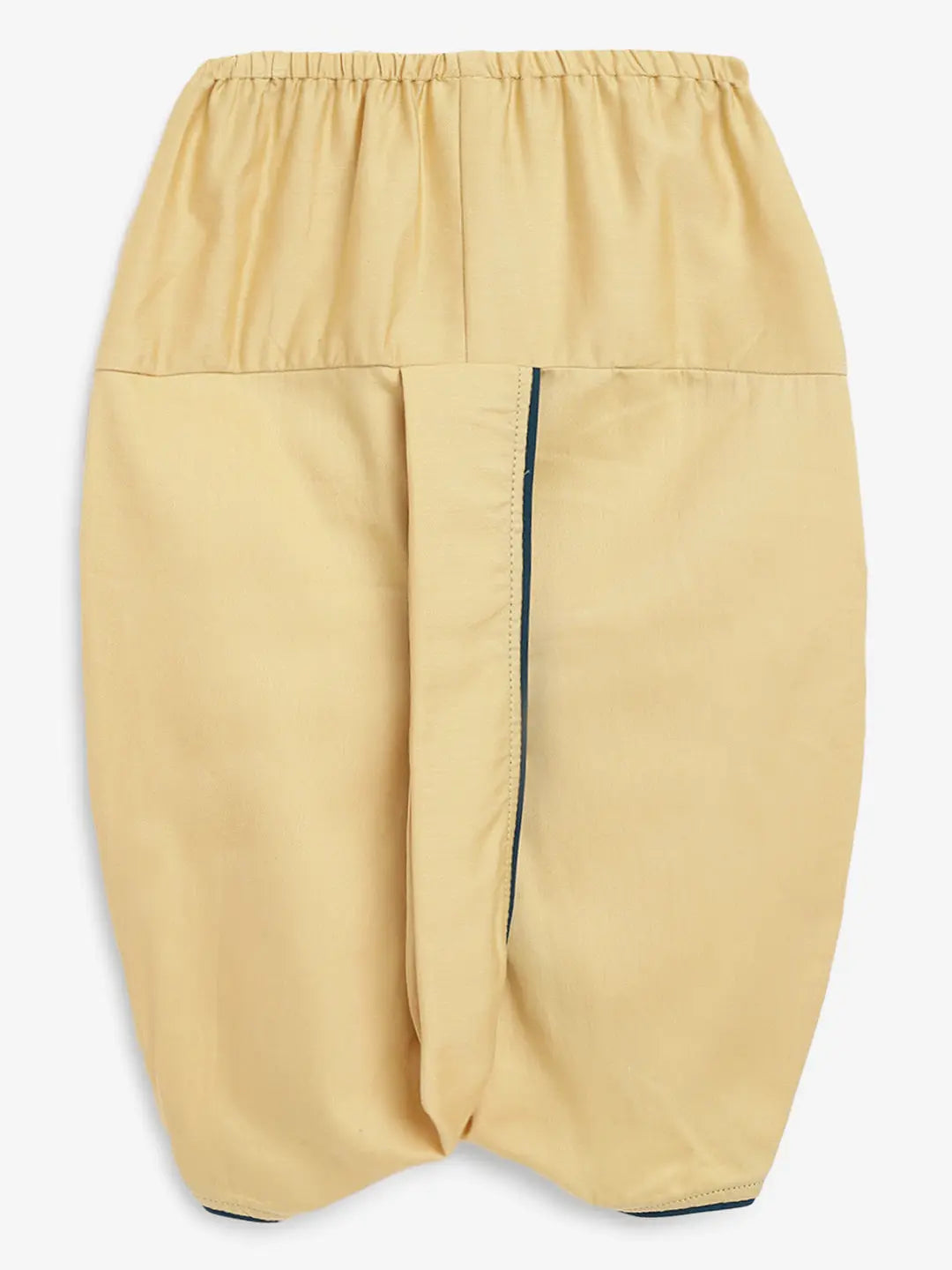 Mehul Cotton Dhoti Kurta in Foil Print in Teal & Gold