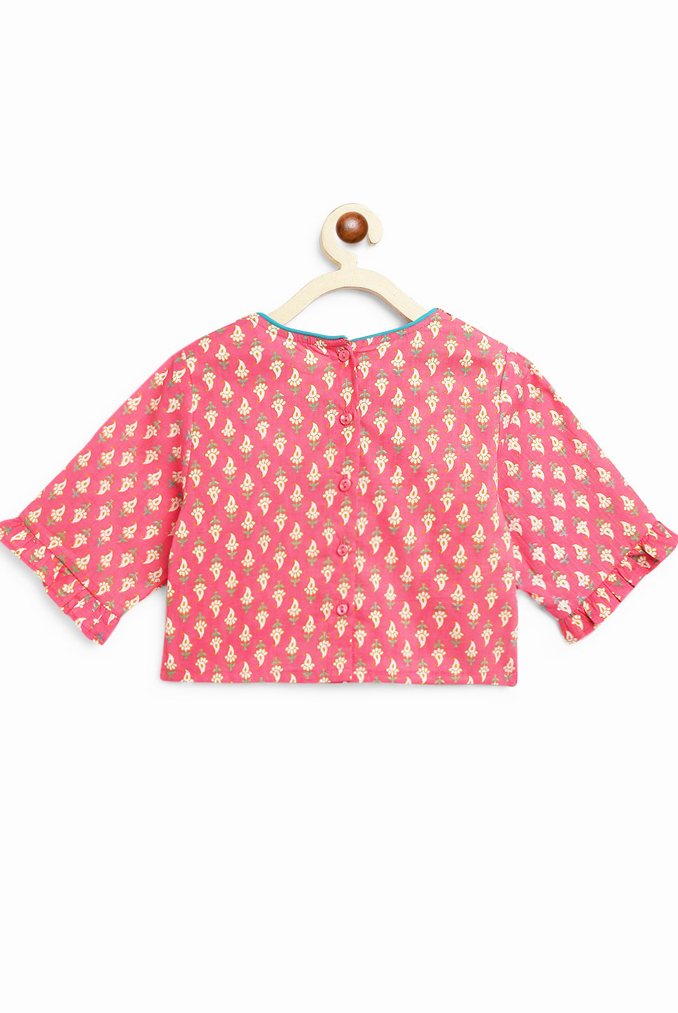 Heer Paisley Pink Lehenga with Angrakha Choli & Dupatta Set