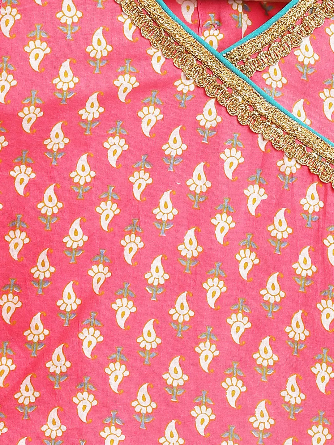 Heer Paisley Pink Lehenga with Angrakha Choli & Dupatta Set