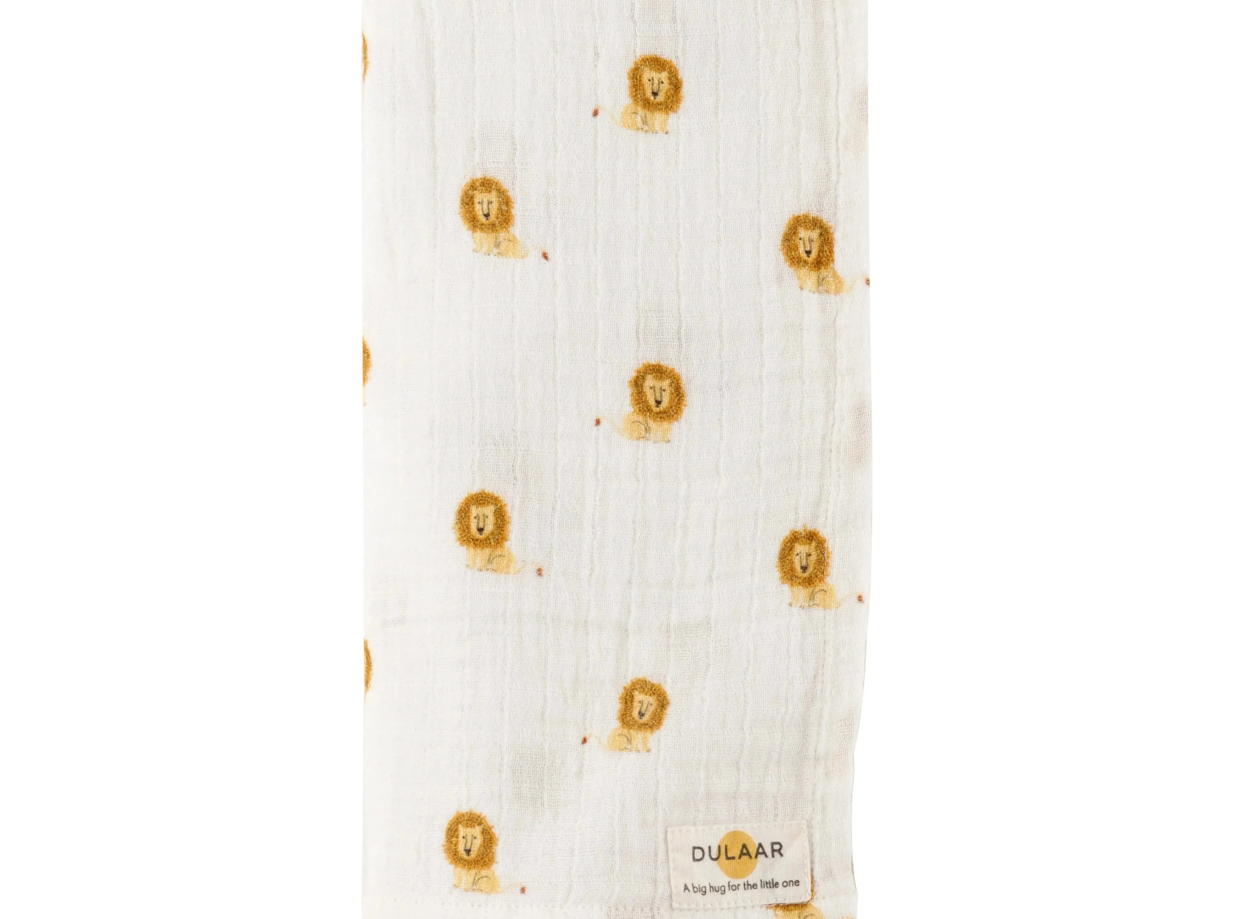 Organic Muslin Swaddle - Just Lion Around Dulaar