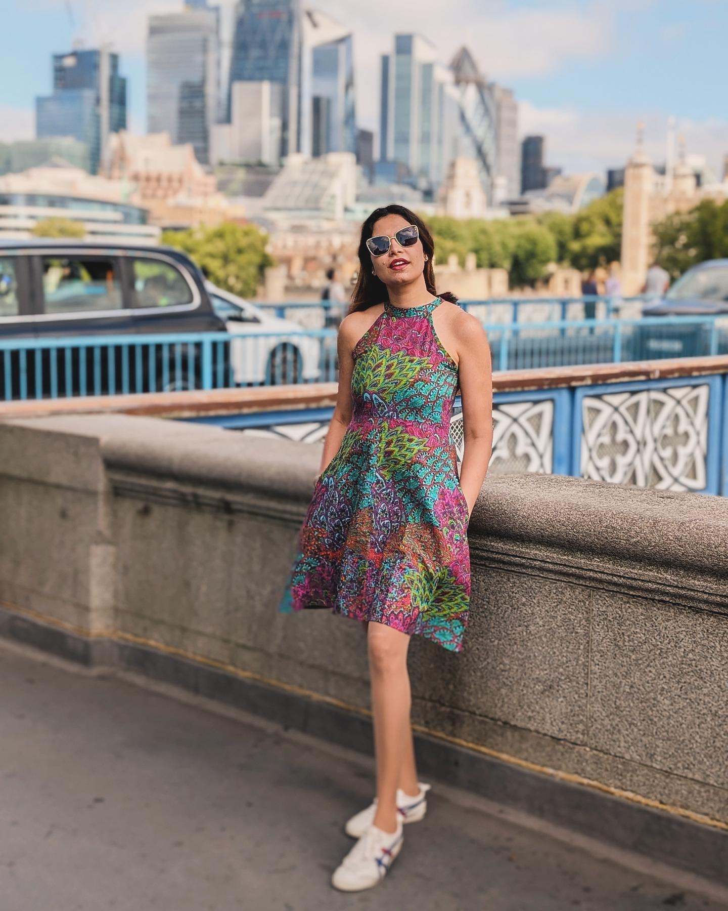 Peru Women's Halter Dress in Muslin Cotton