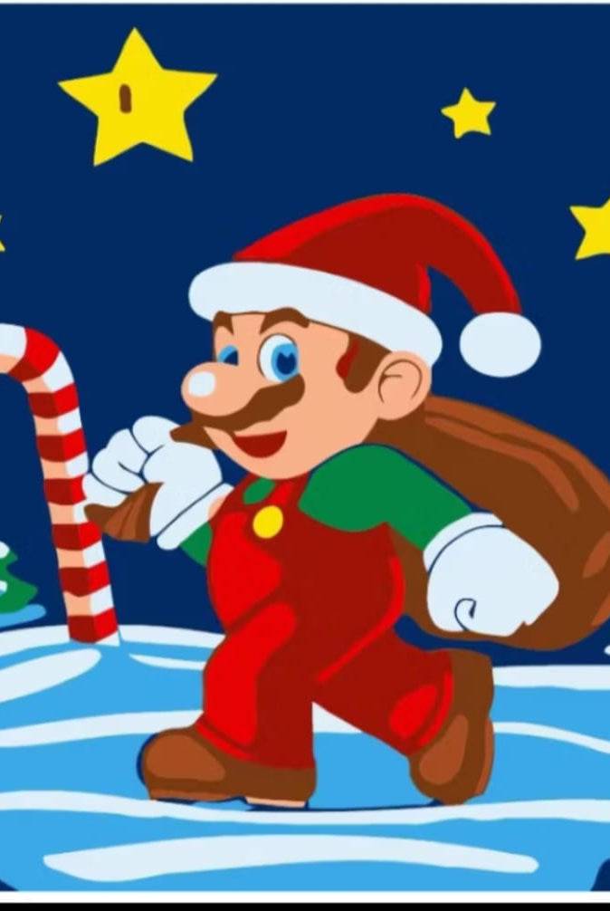 painting kit christmas mario