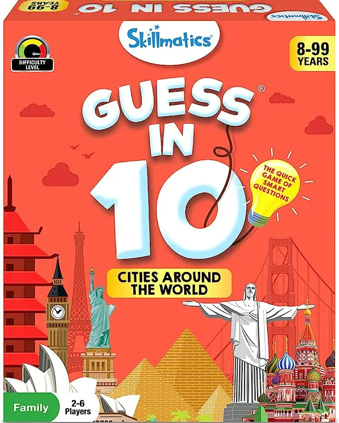 Skillmatics 'Guess in 10' Cities of the World Card Game of Smart Questions Nimbu Kids