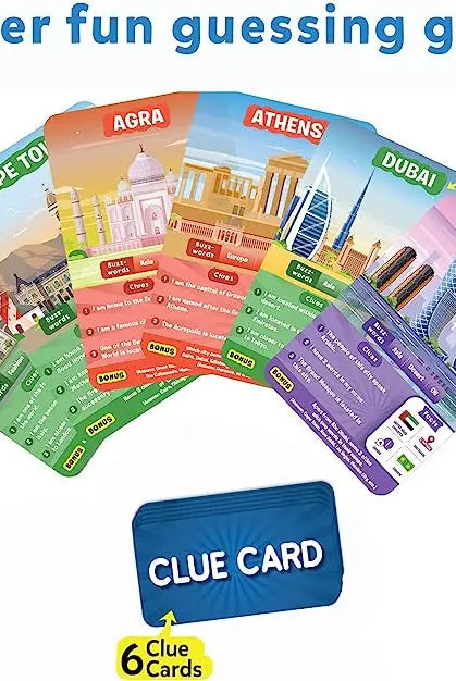 Skillmatics 'Guess in 10' Cities of the World Card Game of Smart Questions Nimbu Kids