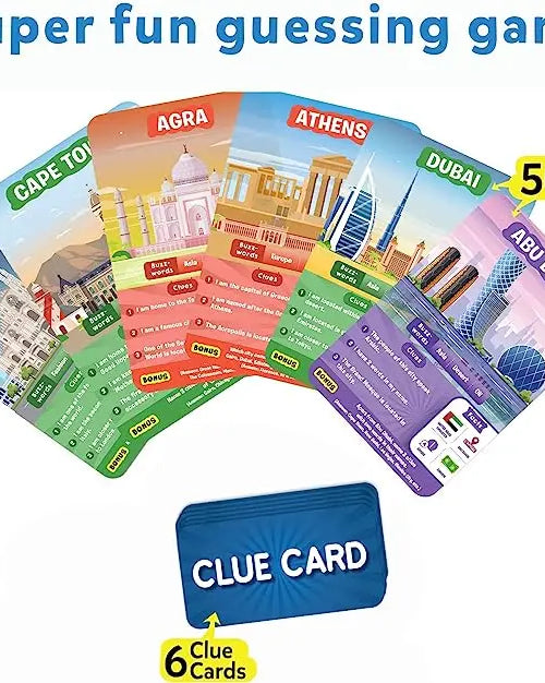 Skillmatics 'Guess in 10' Cities of the World Card Game of Smart Questions Nimbu Kids