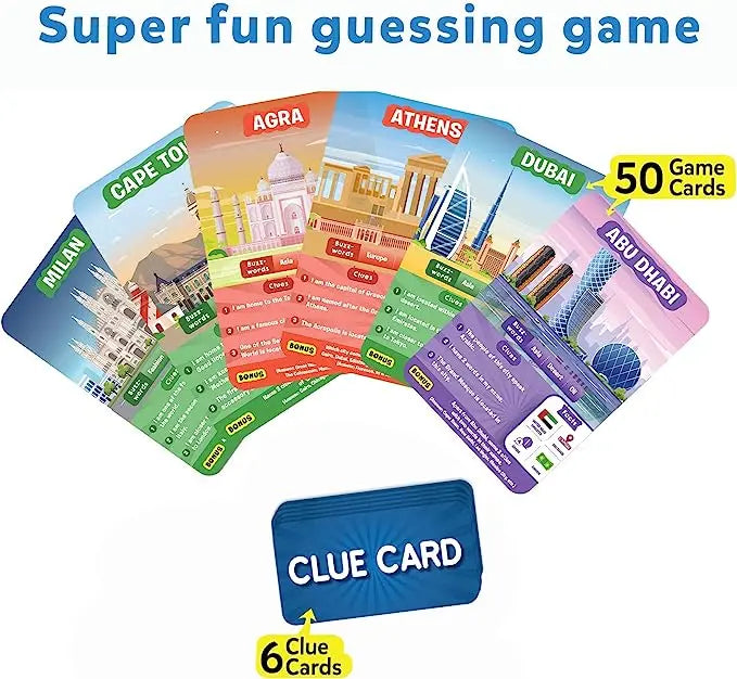 Skillmatics 'Guess in 10' Cities of the World Card Game of Smart Questions Nimbu Kids