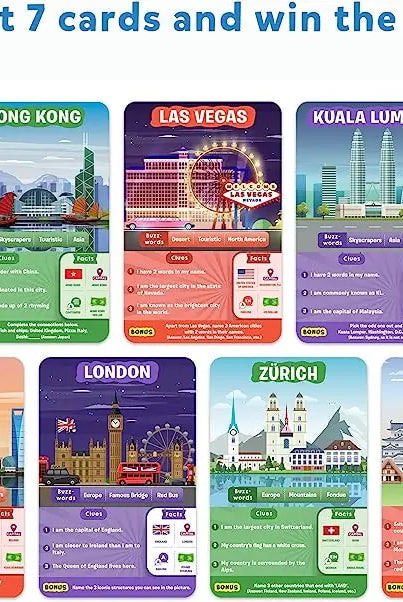 Skillmatics 'Guess in 10' Cities of the World Card Game of Smart Questions Nimbu Kids