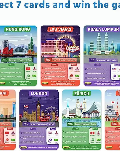 Skillmatics 'Guess in 10' Cities of the World Card Game of Smart Questions Nimbu Kids
