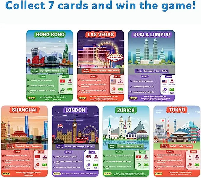 Skillmatics 'Guess in 10' Cities of the World Card Game of Smart Questions Nimbu Kids