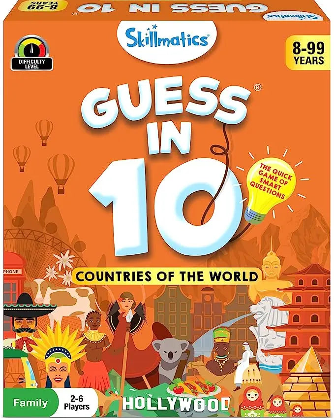 Skillmatics 'Guess in 10' Countries of the World Card Game of Smart Questions Nimbu Kids