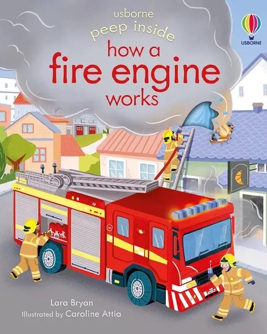 Preloved Book: Peep Inside how a Fire Engine works Usborne