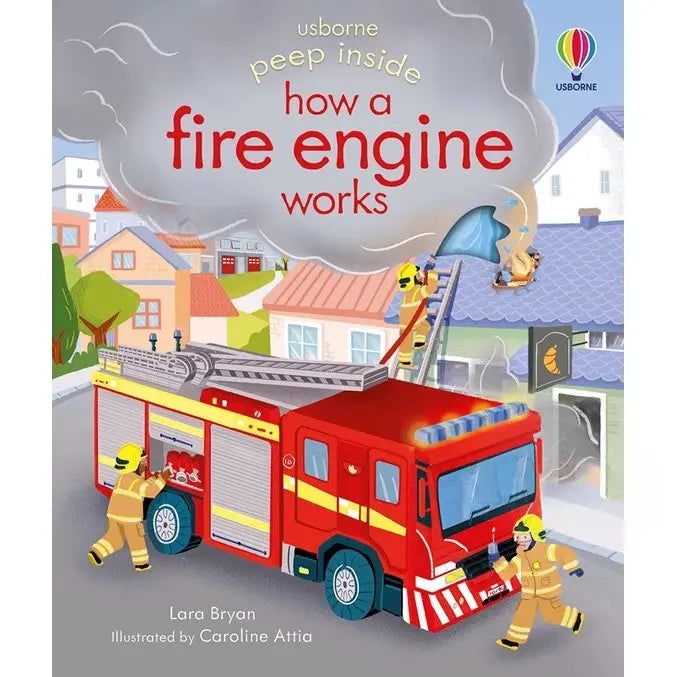 Preloved Book: Peep Inside how a Fire Engine works Usborne
