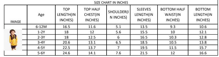 Punjabi Kurta Dhoti Set in Black & Yellow Kid1