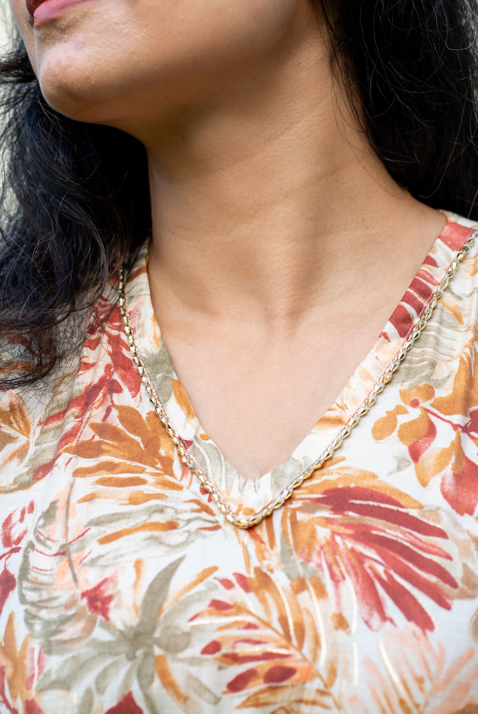 Arya Red Gold Women's Long Kaftan Dress, Festive Season, Hari Raya, Weekend Party, Deepavali, Rakhi