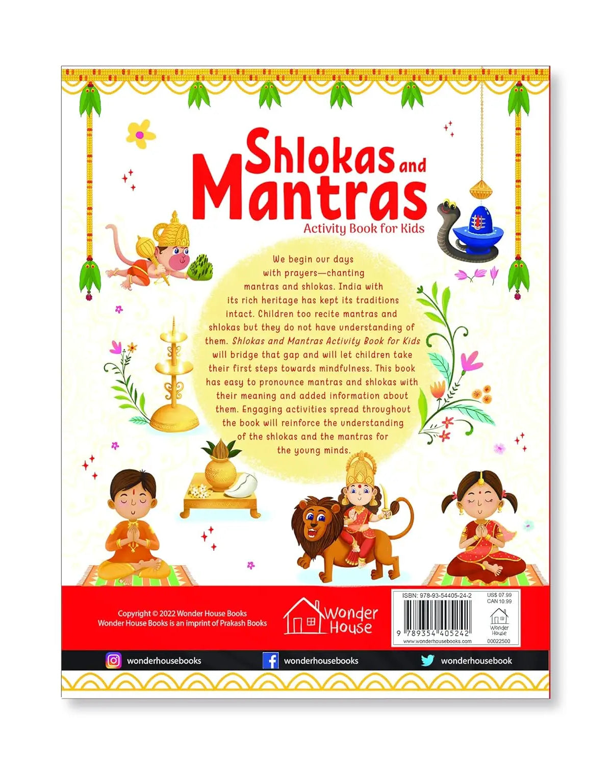 Book: Shlokas and Mantras - Activity Book For Kids Wonder House Books