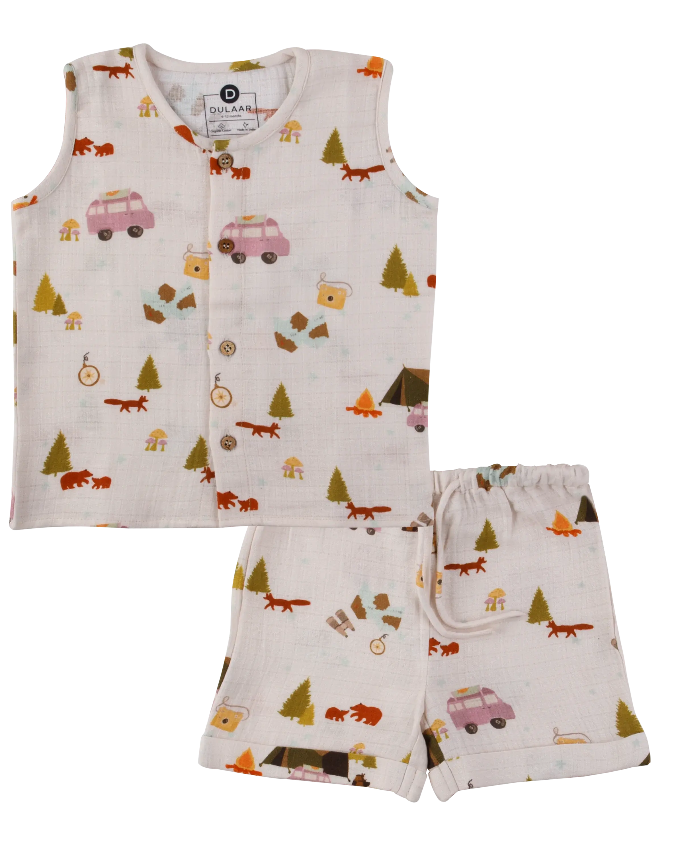 Vest & Shorts Set - The Happy Camper Dulaar