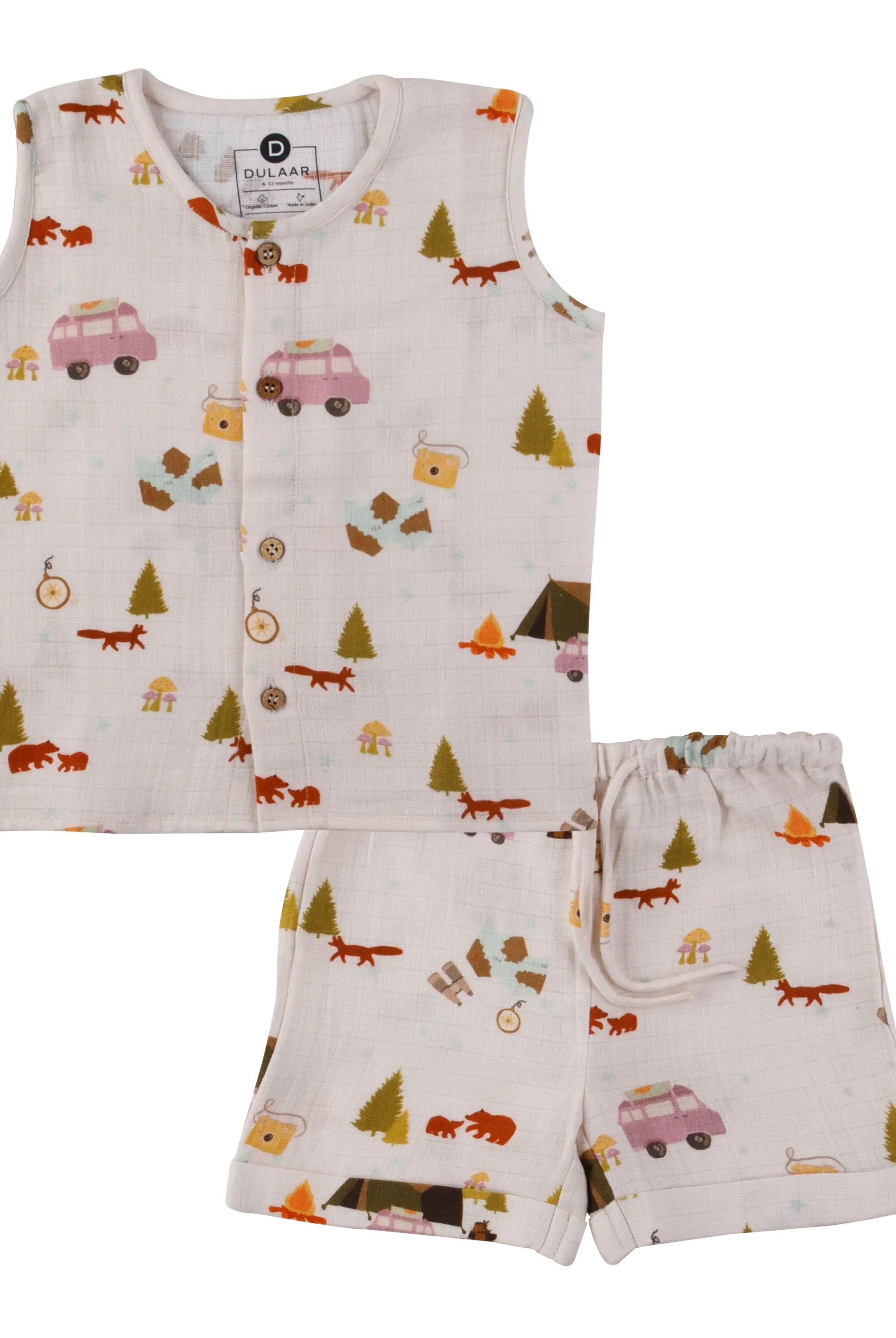 Vest & Shorts Set - The Happy Camper Dulaar