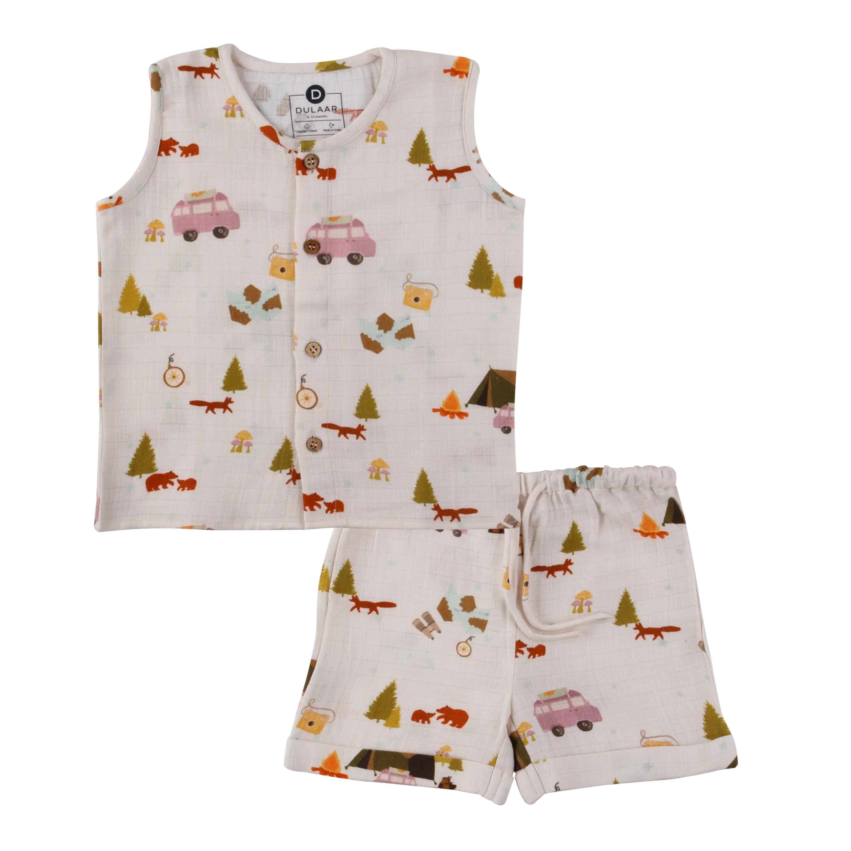 Vest & Shorts Set - The Happy Camper Dulaar