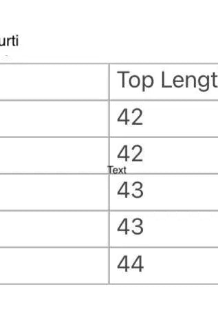 Nia Womens Pearl White Floral Angarkha Kurti & Salwar with Dupatta set in Muslin Cotton size chart