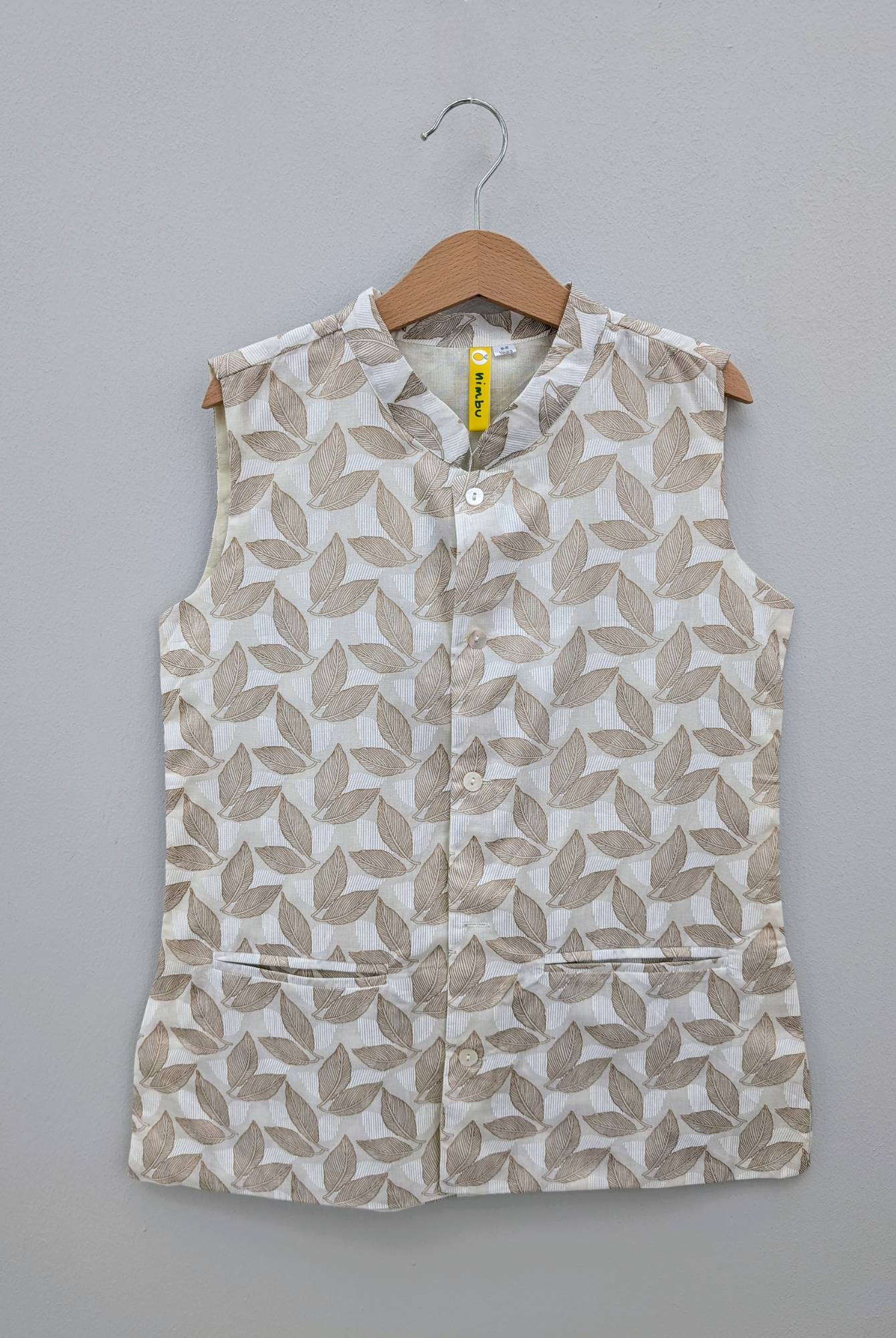 Zoya Boys White & Gold Jacket in Cotton