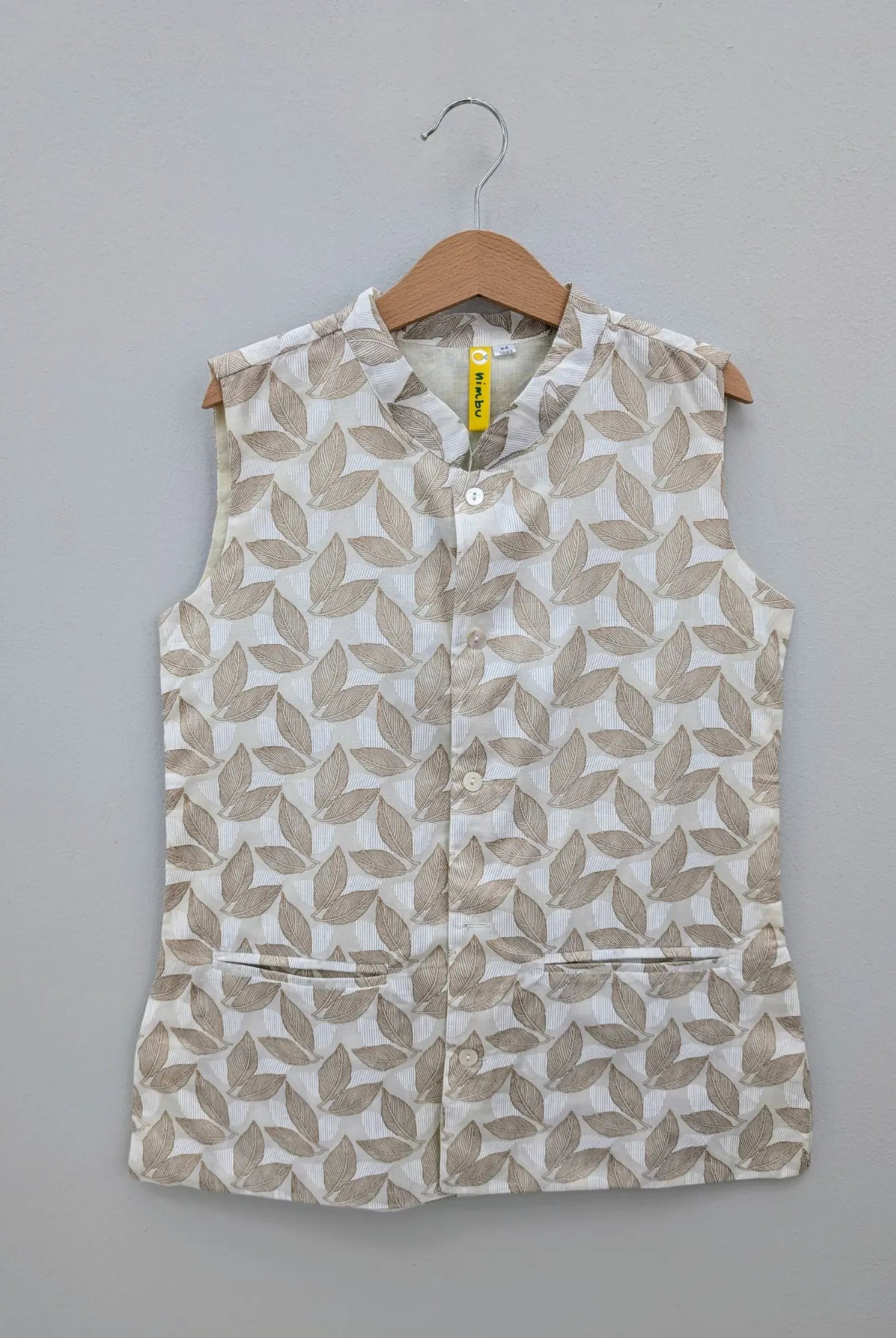 Zoya Boys White & Gold Jacket in Cotton