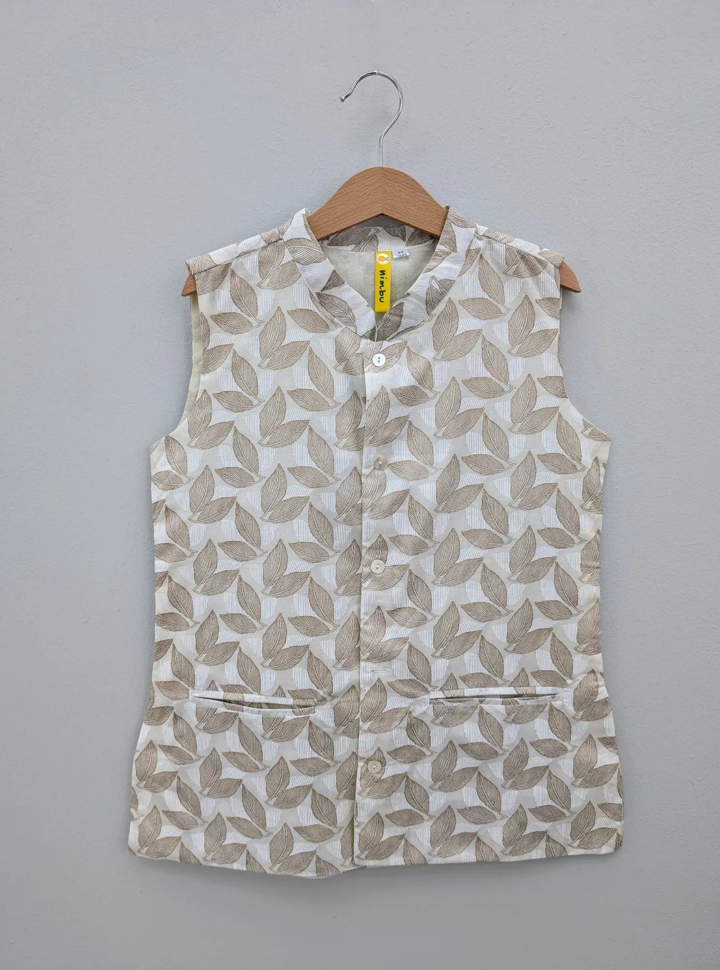 Zoya Boys White & Gold Jacket in Cotton