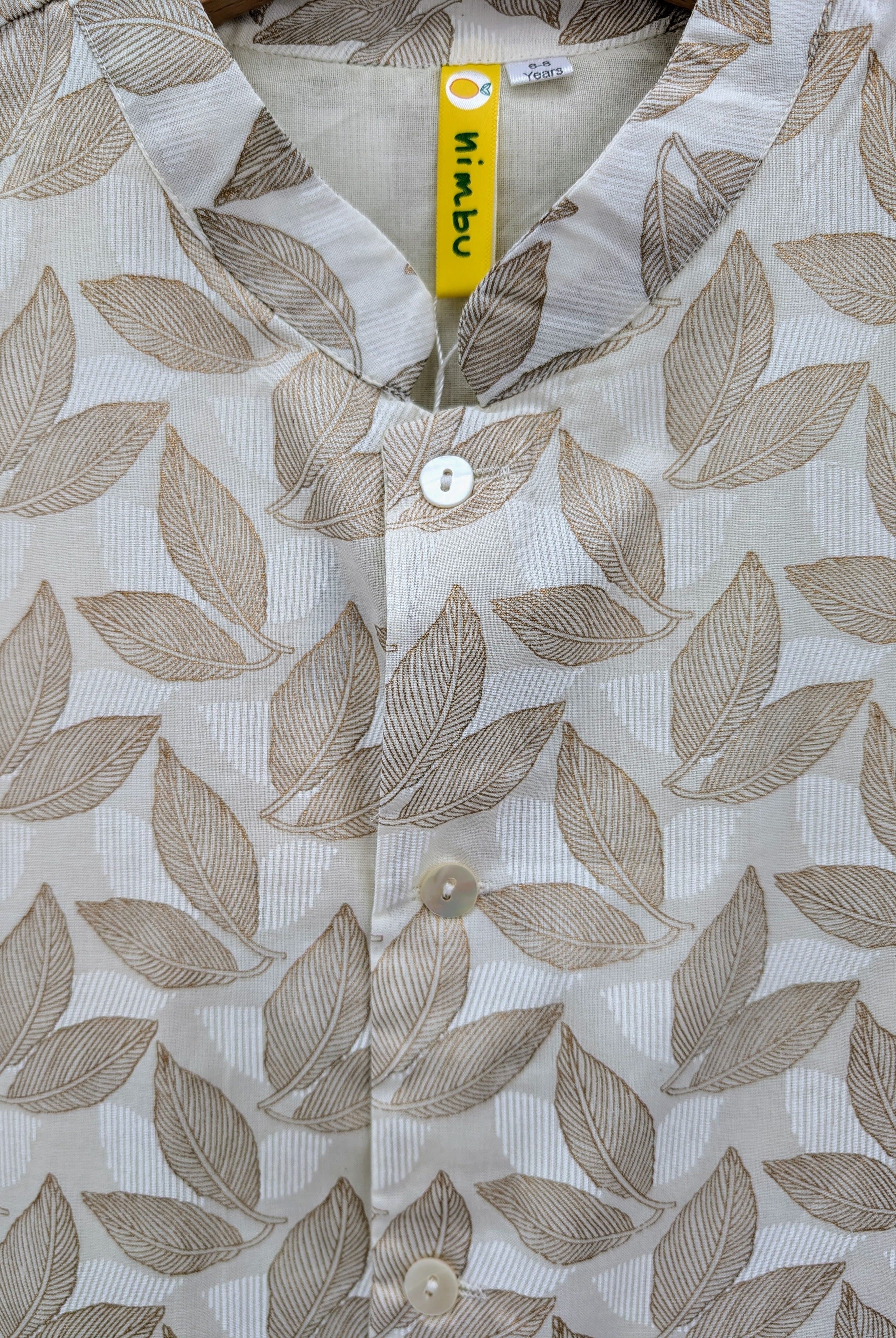 Zoya Boys White & Gold Jacket in Cotton