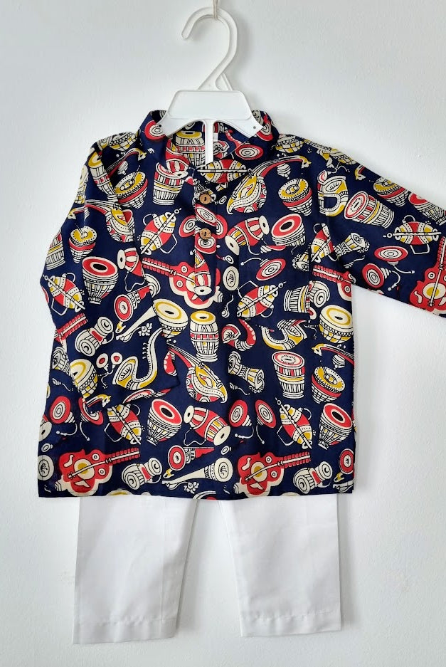 Raaga Symphony Kurta Set - Nimbu Kids